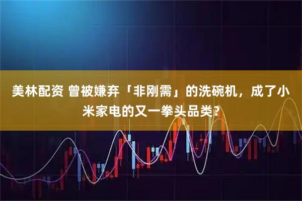 美林配资 曾被嫌弃「非刚需」的洗碗机，成了小米家电的又一拳头品类？